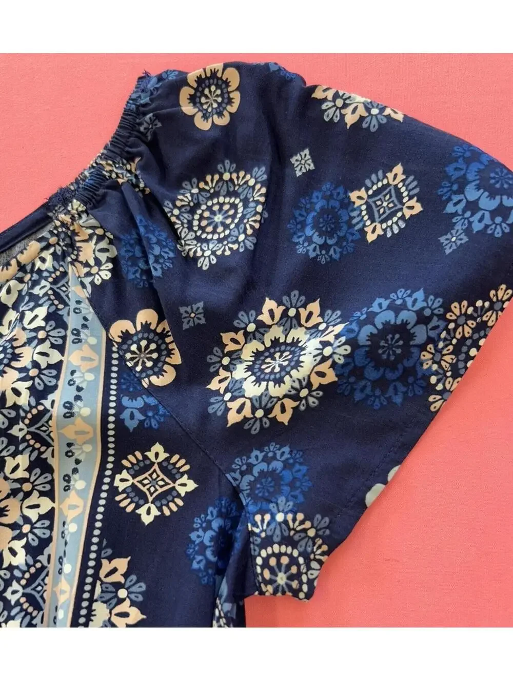 Justice Dress With Shorts.  Blue&Pink Paisley. Elastic Neck&Waist. Size 10. NWT